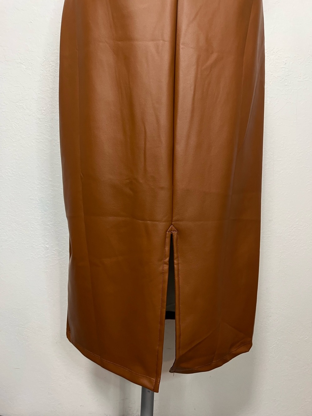 Popilush Shapewear Faux Leather Hourglass Corset Midi Dress - Picture 14 of 15